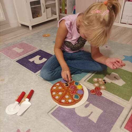 Kruzzel Pizza Set aus Holz 6Stück