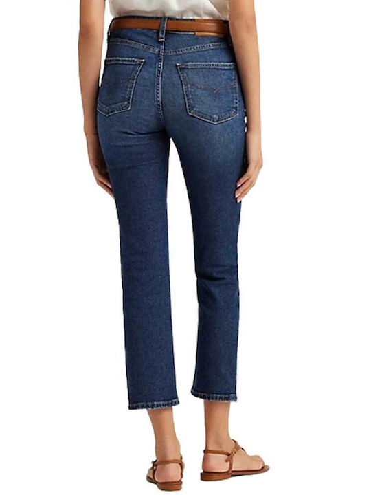 Ralph Lauren High Waist Women's Jean Trousers in Straight Line Atlas Wash