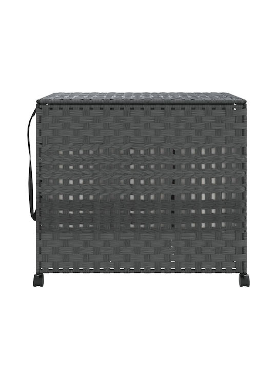vidaXL Coș De Rufe Din Țesătură Pliabil Cu Capac 66x35x60 Cm Gri