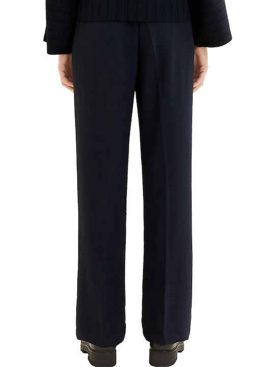 Women's Fabric Trousers Straight Line Captain Blue