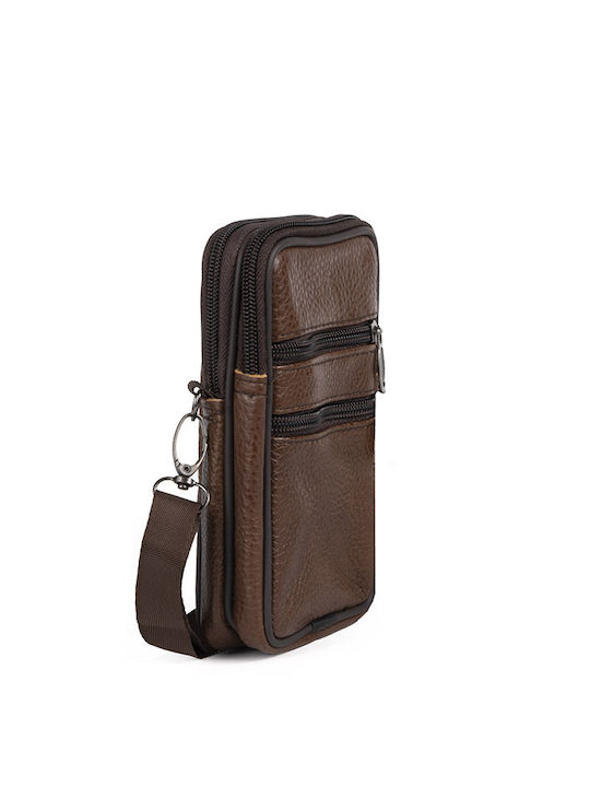 LKmoda Leather Men's Bag Shoulder / Crossbody Brown