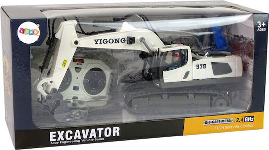 Lean Toys Caterpillar Τηλεκατευθυνόμενος Εκσκαφέας Λευκό