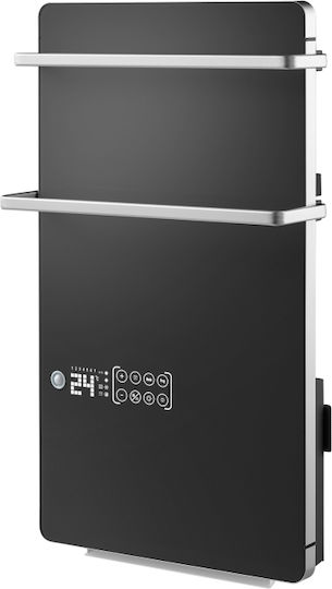 Tesy GH200B Ηλεκτρική Πετσετοκρεμάστρα με Γυάλινη πρόσοψη 2000W 80x46cm Μαύρη