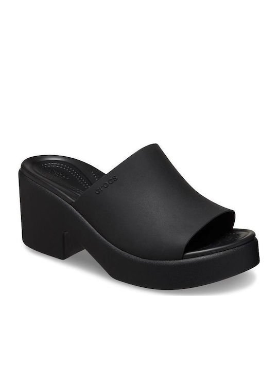 Brooklyn Mules with Chunky High Heel in Black Color