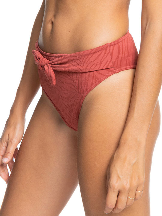 Wild Babe Bikini Slip με Κορδονάκια Καφέ