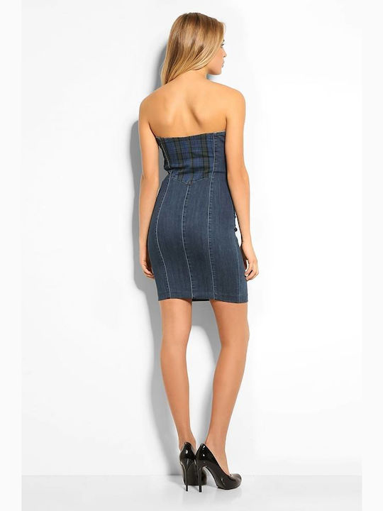 Guess Mini Kleid Jeans Blau