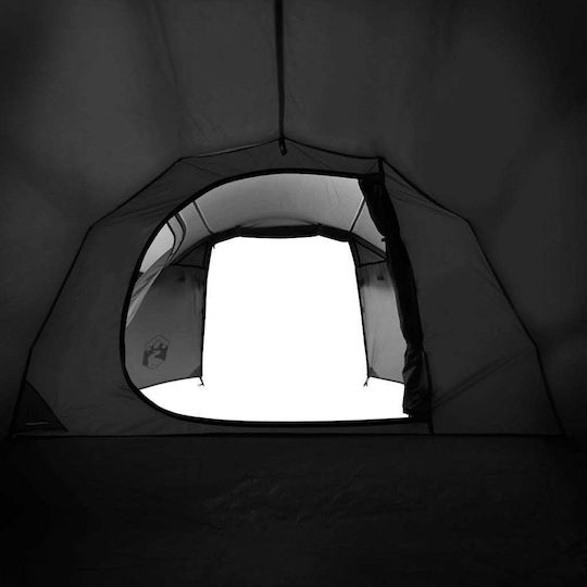 vidaXL Summer Camping Tent Tunnel White with Double Cloth for 3 People 370x185x108cm