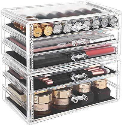 Songmics Songmics Kosmetikorganisator Mit 5 Schubladen Transparent 24x22x13.5cm