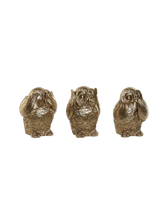 Home Esprit Set of Decorative Figures Polyresin 11x11x15cm 3pcs