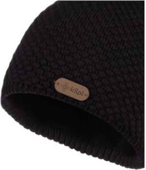 Pom Pom Beanie Fleece Beanie Knitted in Black color