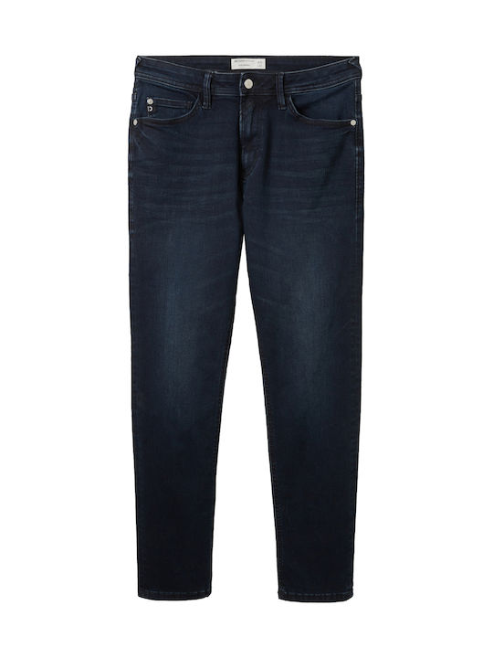 Ανδρικό Παντελόνι Τζιν με Slim Tapered Εφαρμογή Blue black denim