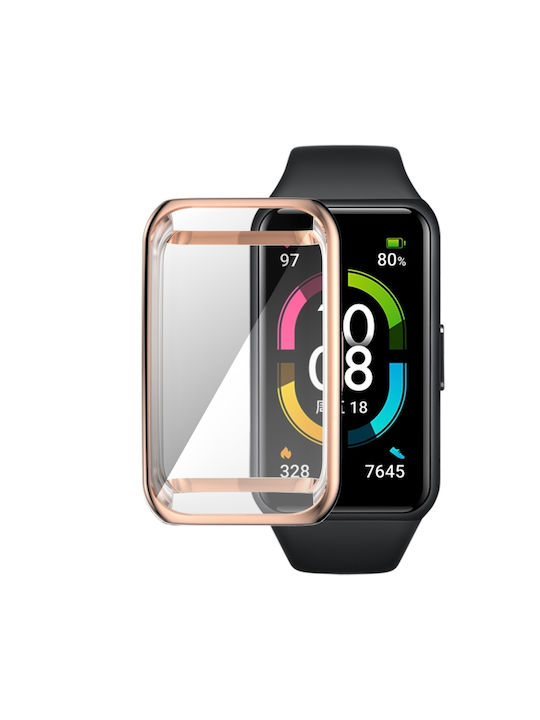 Θήκη Σιλικόνης σε Ροζ Χρυσό χρώμα για το Huawei Band 7