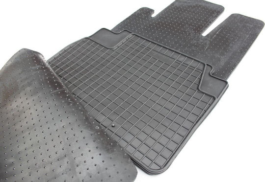 Refref Set of Front and Rear Mats 4pcs Tray Type for Mercedes-Benz S 1998-2005 Black