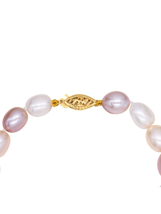 Margaritari Bracelet made of Gold 14K with Pearls