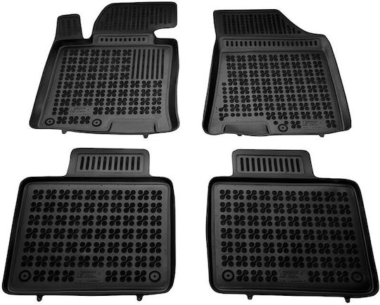 Rezaw Plast Set of Front and Rear Mats 5pcs Tray Type for Hyundai i40 Black