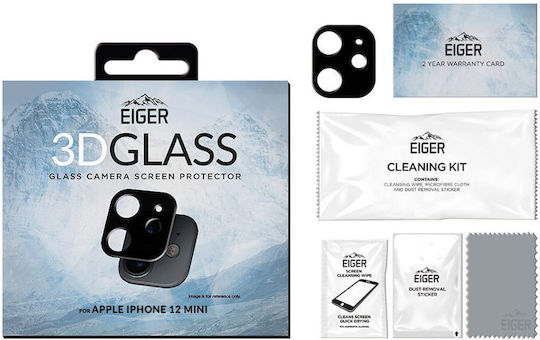 Eiger 3d Προστασία Κάμερας Μεμβράνη Μαύρο για το iPhone 12 Mini