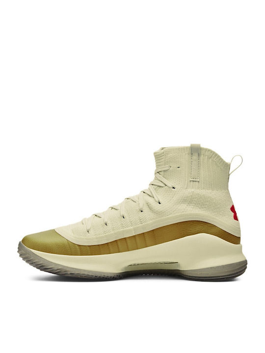 Curry 4 Hoch Basketballschuhe Gold