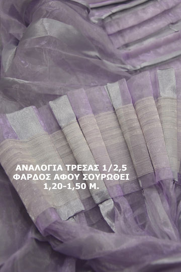 Decotelia Perdea Cu Coafură Lila 330x260 Cm