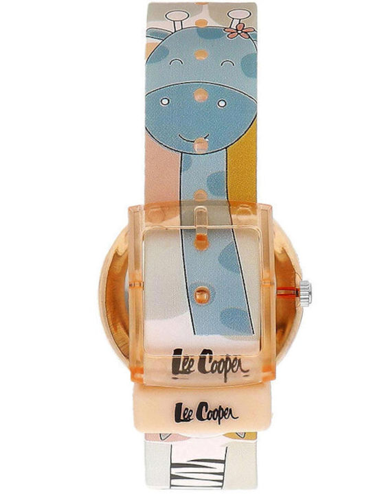 Lee Cooper Ceas analogic pentru copii cu curea din cauciuc/plastic Multicolor