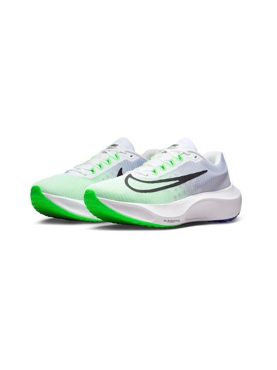 Zoom Fly 5 Sport Shoes Running White / Green Strike / Racer Blue / Black