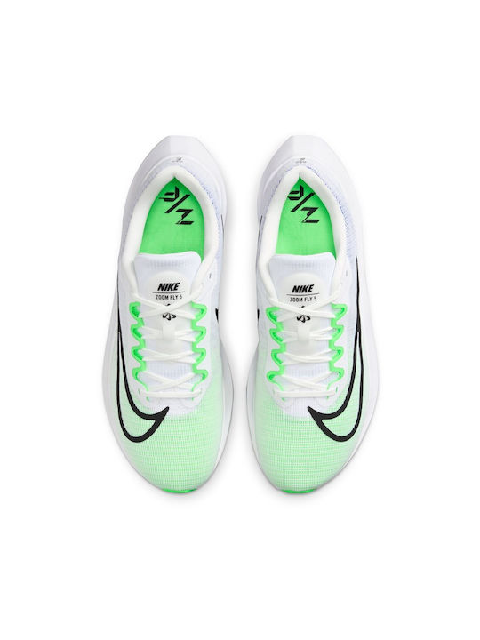 Zoom Fly 5 Sport Shoes Running White / Green Strike / Racer Blue / Black