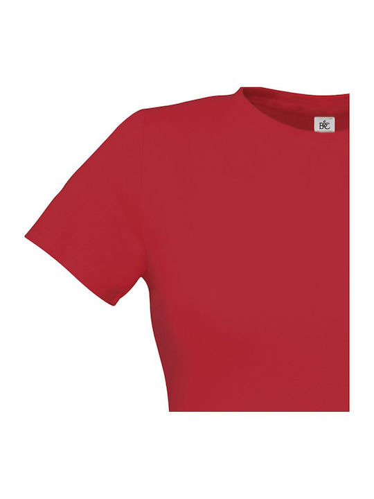 B&C Women's Short Sleeve Promotional T-Shirt Deep Red