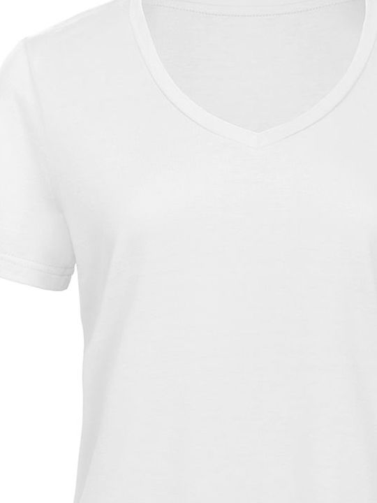 B&C Triblend Γυναικείο Διαφημιστικό T-shirt Κοντομάνικο σε Λευκό Χρώμα B&C Triblend Γυναικείο Διαφημιστικό T-shirt Κοντομάνικο σε Λευκό Χρώμα