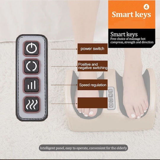 Health Electric Foot Massager Масажен уред Шиацу за краката с Инфрачервена Топлина Златиста
