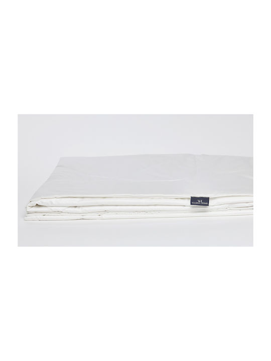Valeria Home Set De Husă De Pătură Simplu Mătase 160x220cm Bej 190 GSM