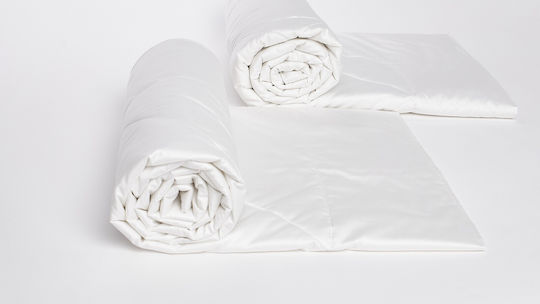 Valeria Home Set De Husă De Pătură Simplă Din Mătase 160x220cm Bej 190 GSM