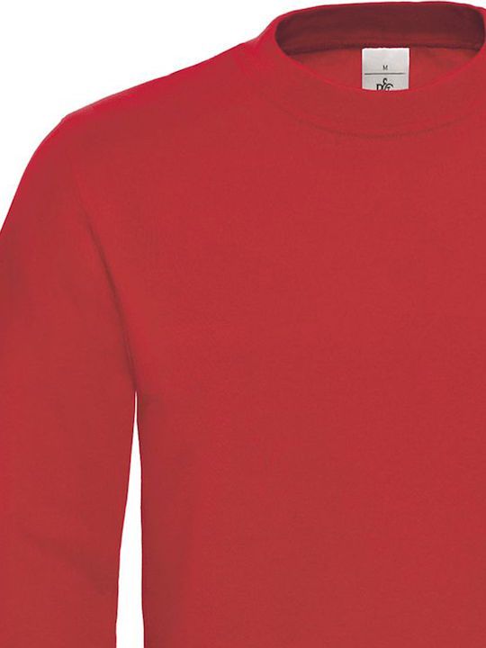 B&C ID.002 Men's Long Sleeve Promotional Sweatshirt Red WUI20-004