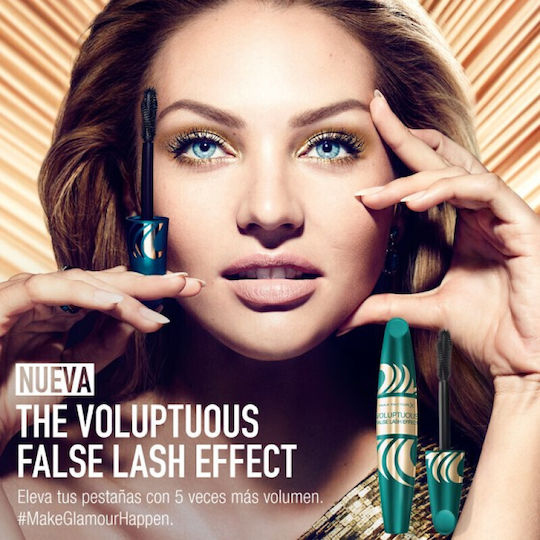 Max Factor Voluptuous False Lash Effect Waterproof Маскара за Обем, Къдрене & Дължина Черно 13.1мл