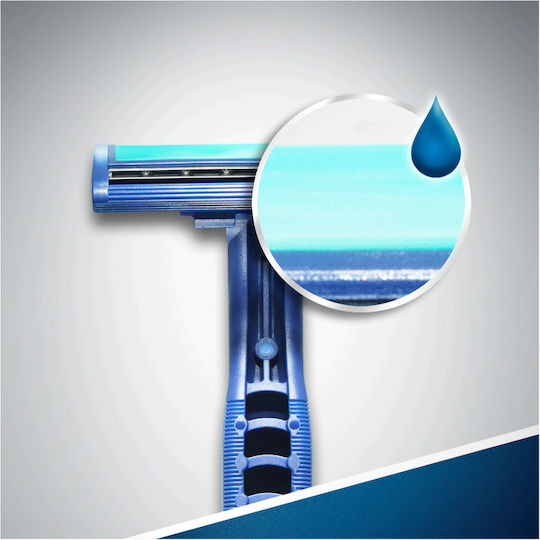 Gillette Blue II Plus Бръсначки за еднократна употреба с 2 остриета и лубрикантна лента 5бр