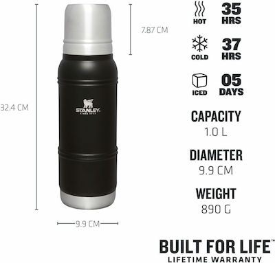 Stanley Bottle Thermos Stainless Steel BPA Free Black 1.4lt