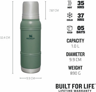 Stanley Bottle Thermos Stainless Steel BPA Free Green 1lt