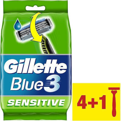 Gillette Blue 3 Sensitive mit & Gleitstreifen für empfindliche Haut 4Stück