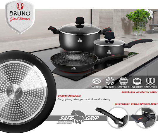 Bruno Granit Premium Tiefer Topf aus Aluminium 24cm