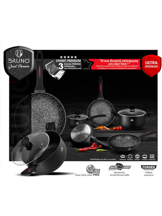 Bruno Granit Premium Tiefer Topf aus Aluminium 24cm