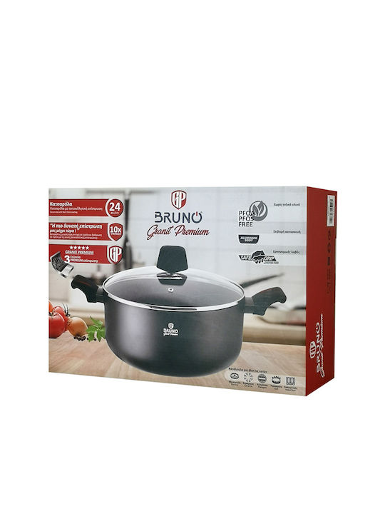Bruno Granit Premium Tiefer Topf aus Aluminium 24cm