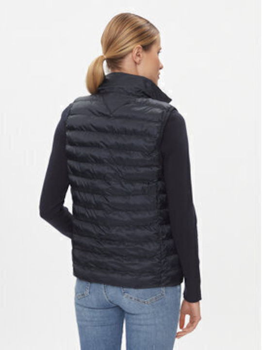 Kurz Damen Ärmellos Puffer Jacke für Winter Dark Blue
