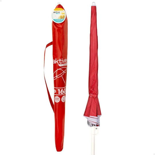 Beach Umbrella Diameter 1.6m Red