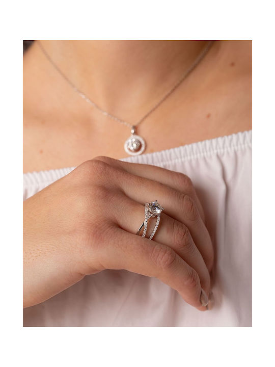 Brizzling Single Stone Ring with Diamond