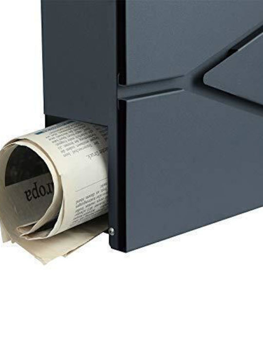 Songmics Outdoor Mailbox Metallic in Gray Color 10.5x37x37cm