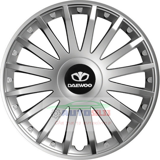 Versaco Set Capace De Roți Auto Crystal Compatibilitate Daewoo 4 Bucăți 13 Argintii