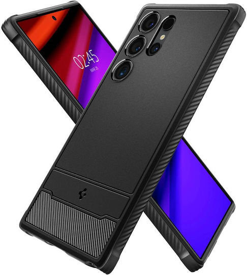 Spigen Rugged Armor Back Cover Πλαστικό / Σιλικόνης 2mm Μαύρο (Galaxy S24 Ultra)