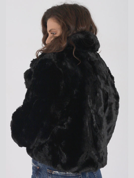Epwnymo Women's Short Fur Black