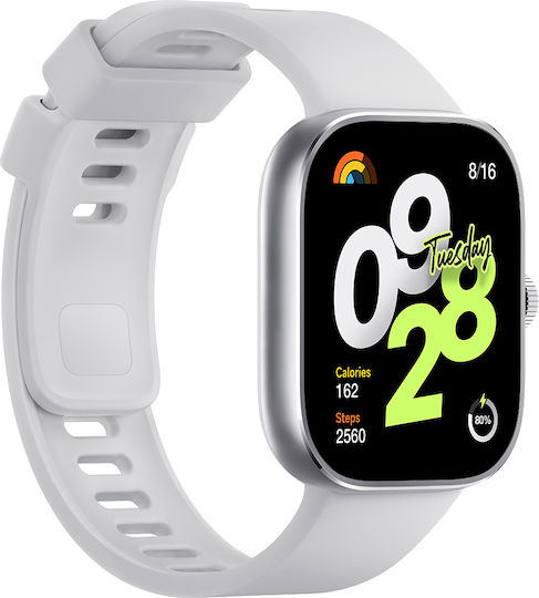 Xiaomi Redmi Watch 4 Aluminium 48mm Wasserdicht mit Pulsmesser (Silver Gray)
