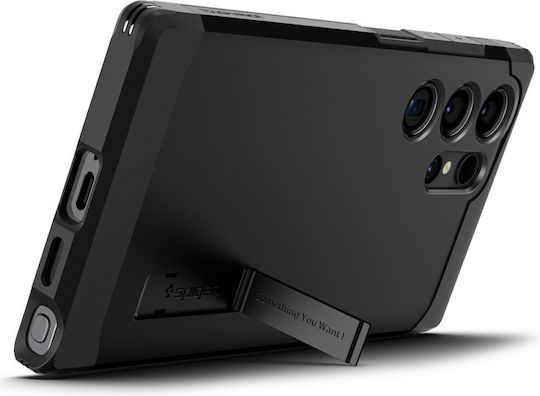 Spigen Tough Armor Задна корица Пластмаса / Силикон 2мм Черен (Galaxy S24 Ultra)