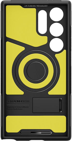 Spigen Slim Armor MagFit Umschlag Rückseite Kunststoff / Silikon 2mm Schwarz (Galaxy S24 Ultra)