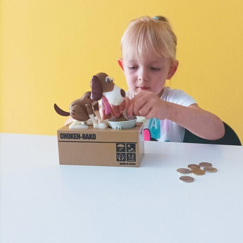 Piggy Bank Детски Копилка Пластмасов Кафяв 15x8x17см